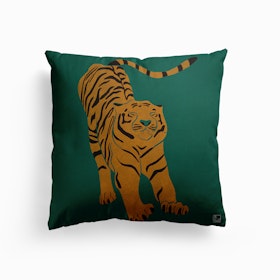 Tiger Doesnt Lose Sleep Canvas Cushion